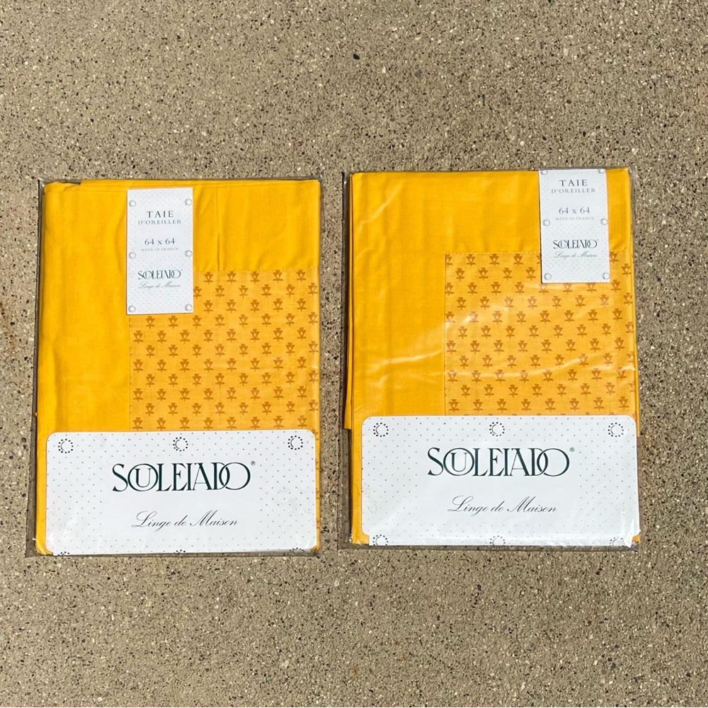 Set of 2 NWT Souleiado Euro Shams Pillowcases French Provence Design